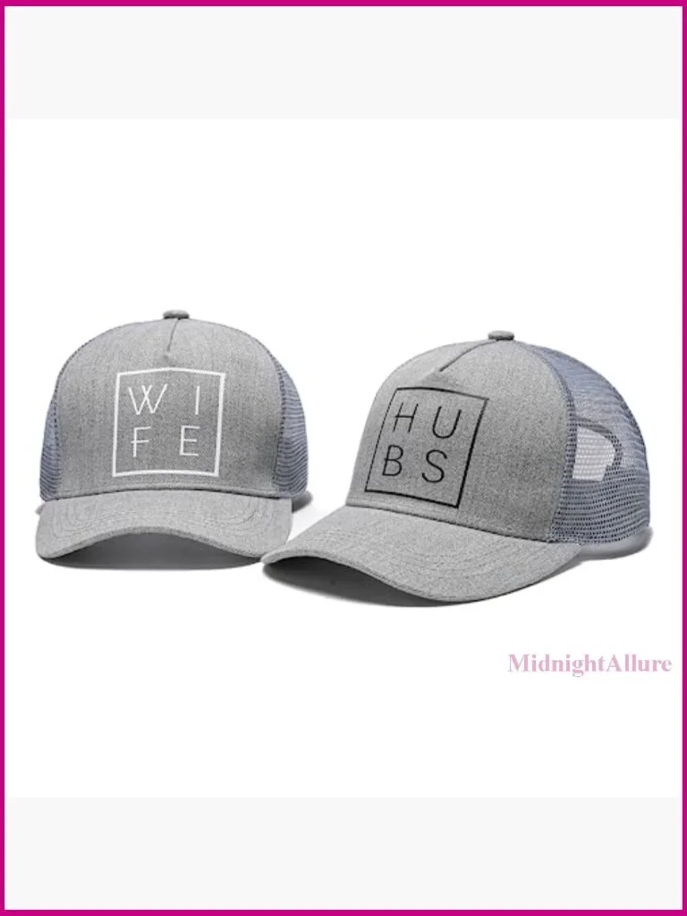 Baseball Cap Adjustable Snapback Relaxed Fit Wedding Couple Hat